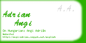 adrian angi business card